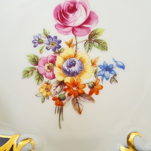 Fine Porcelain JlMenau Graf Von Henneberg Pedestal Compote Bowl/ Candy Dish - Picture 3 of 8